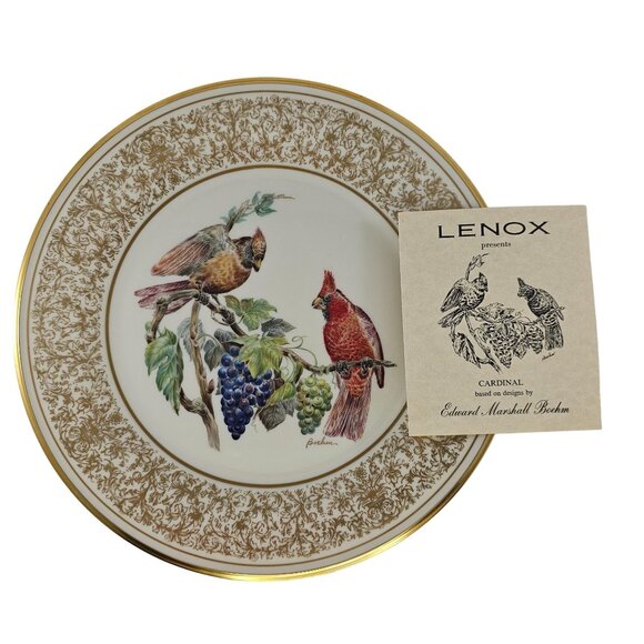 Lenox Limited Edition Birds Plate Cardinal Edward Marshall Boehm 1976 - Picture 1 of 10